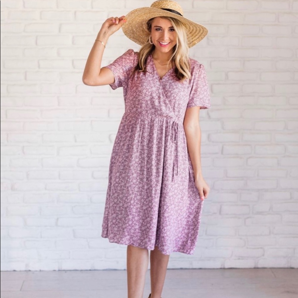 Floral mauve dress
